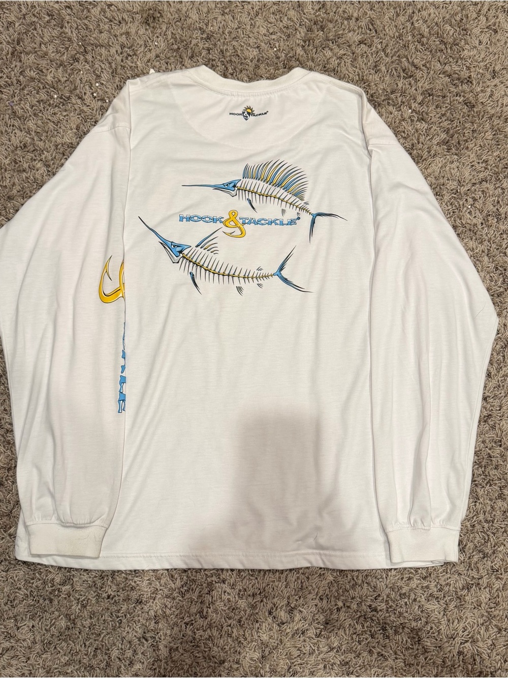 Hook & Tackle White Fishing Shirt
